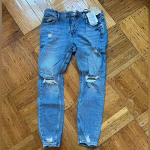 P&B Carrot Cut distressed jeans 34
